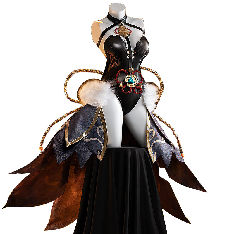 Anime Game Genshin Impact Ganyu Dress Lolita Sexy Jumpsuit Outfit Party Cosplay Costume Halloween Women