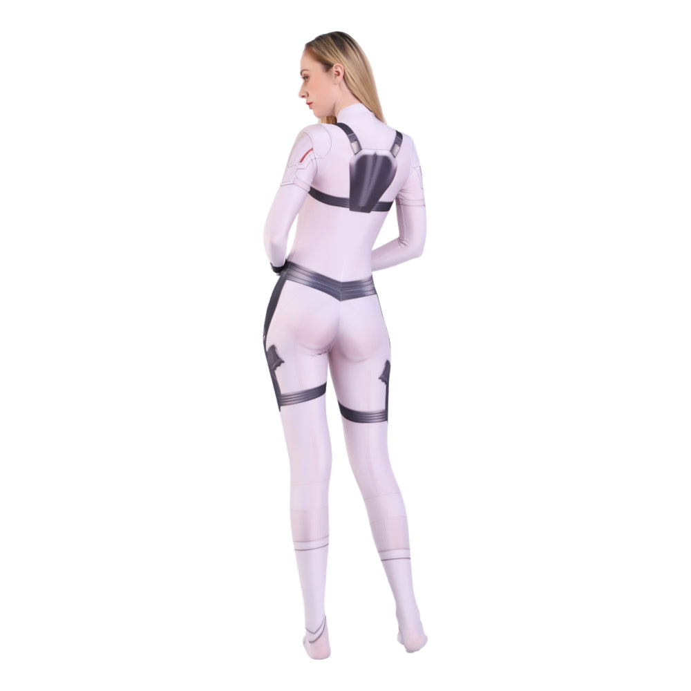 Black Women Cosplay Costume for Women  Widow Geek Girls Suit Zentai  Sexy White Jamie Bodysuit Adults