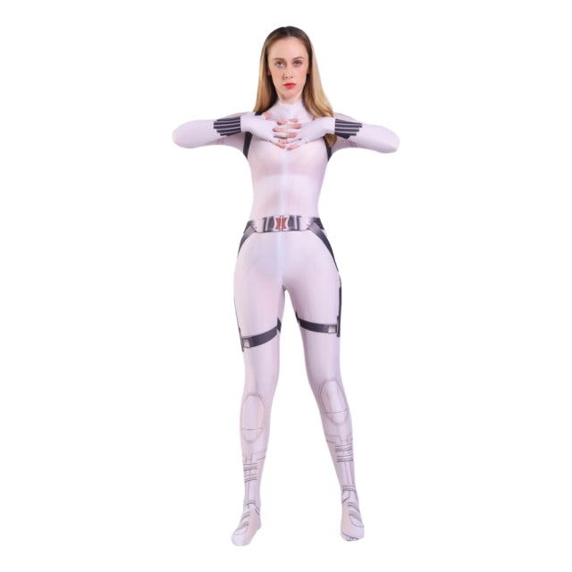 Black Women Cosplay Costume for Women  Widow Geek Girls Suit Zentai  Sexy White Jamie Bodysuit Adults