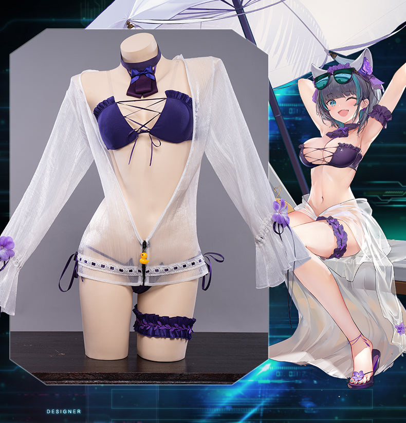 UWOWO Cheshire Cosplay Costume Swimsuit Game Azur Lane Cosplay Costume Game Costumes For Women Hot Dress Azur Cos