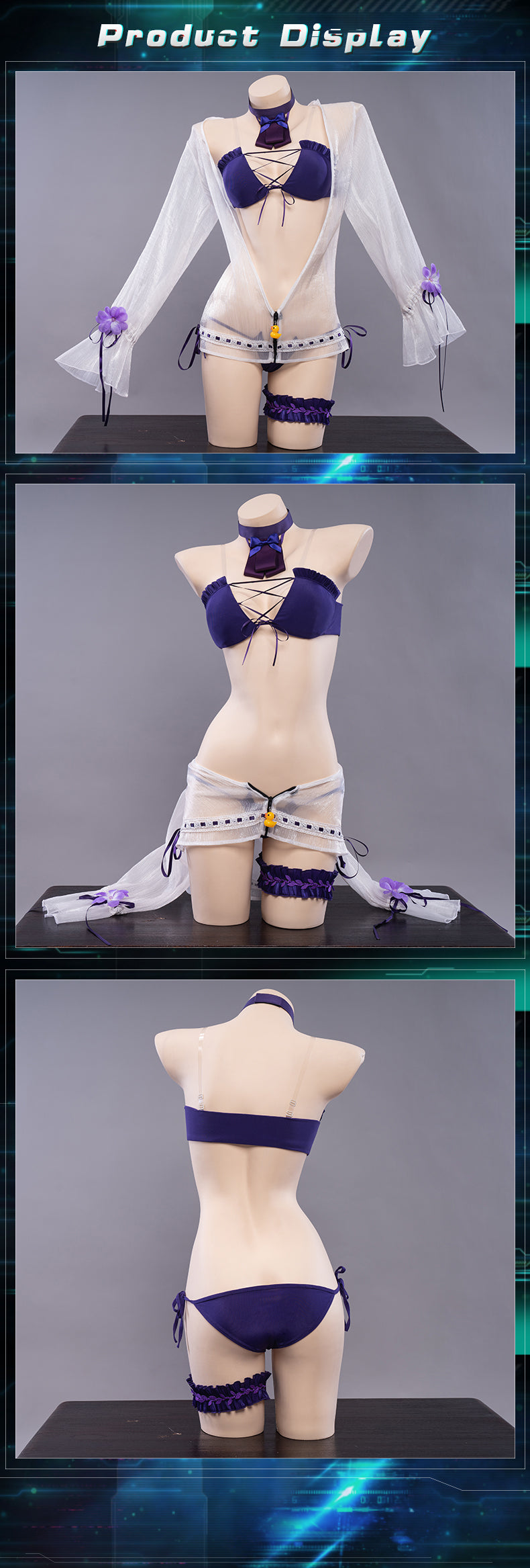UWOWO Cheshire Cosplay Costume Swimsuit Game Azur Lane Cosplay Costume Game Costumes For Women Hot Dress Azur Cos