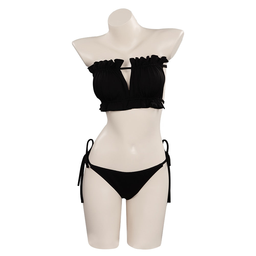 Anime Demon Slayer Cosplay Tomioka Giyuu Swimwear Cloak Outfits Two Pieces Suit
