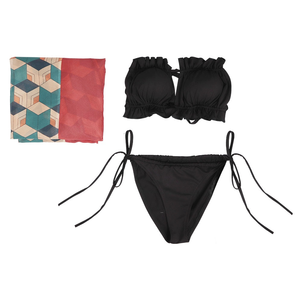 Anime Demon Slayer Cosplay Tomioka Giyuu Swimwear Cloak Outfits Two Pieces Suit