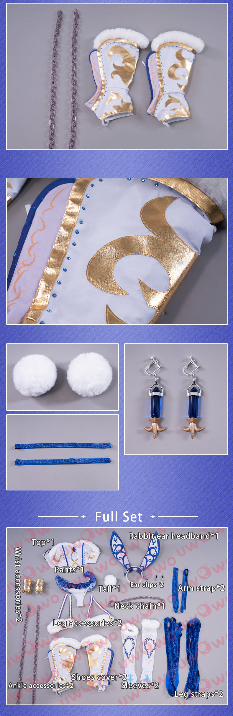 UWOWO Exclusive Authorization x Sakiyamama: Fate/GrandOrder FGO Jeanne Arc Bunny Girl Ver. Cosplay Costume