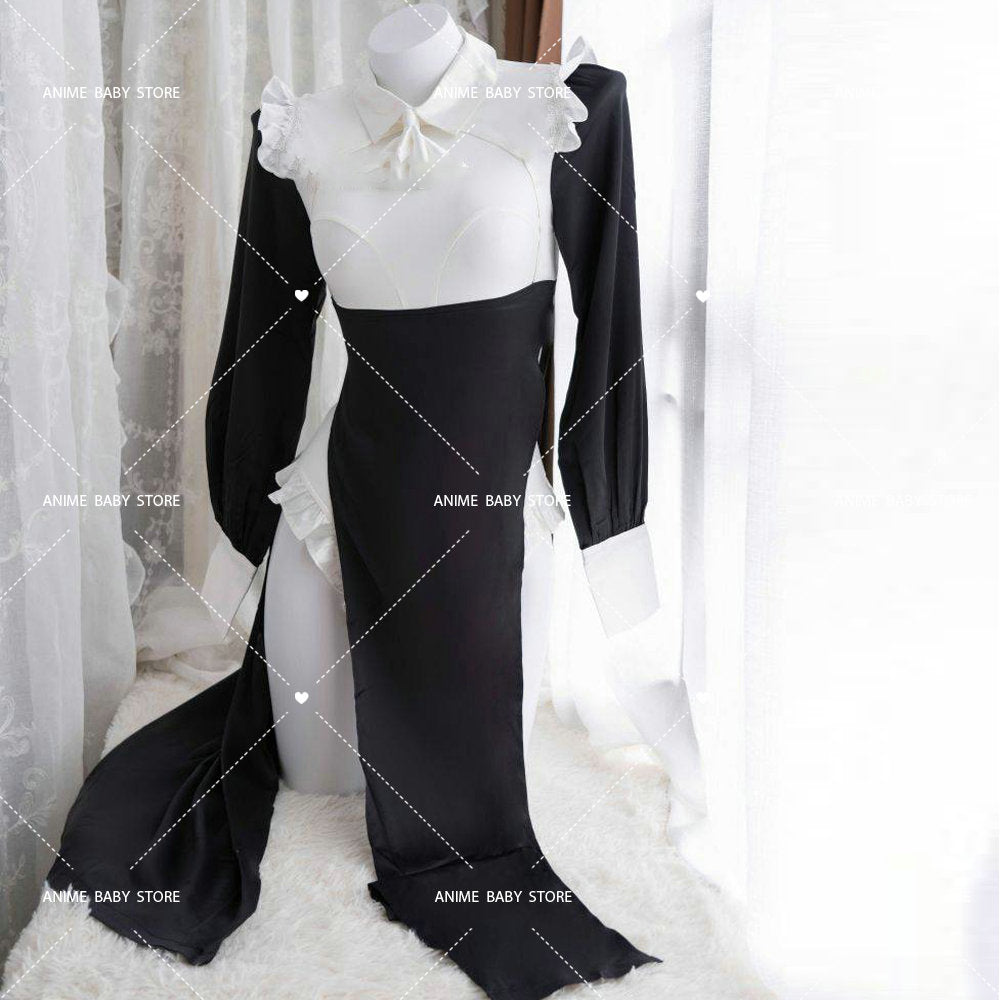 Sweet Black White Dress  Sister Uniform Hot Anime Cosplay Full Set for Sexy Girls Sexy Dark Reign Cenobite Cosplay Costume
