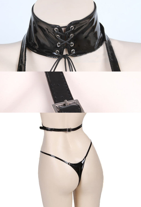 Cos EDENS ZERO Sister Cosplay Costume Leather Clothing Set Bellyband