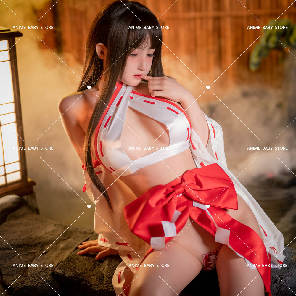 Womens Anime Psychic Cosplay Costumes Japanese Kimono Witch Uniform Sexy Bikini Lingerie Set Halloween Costumes