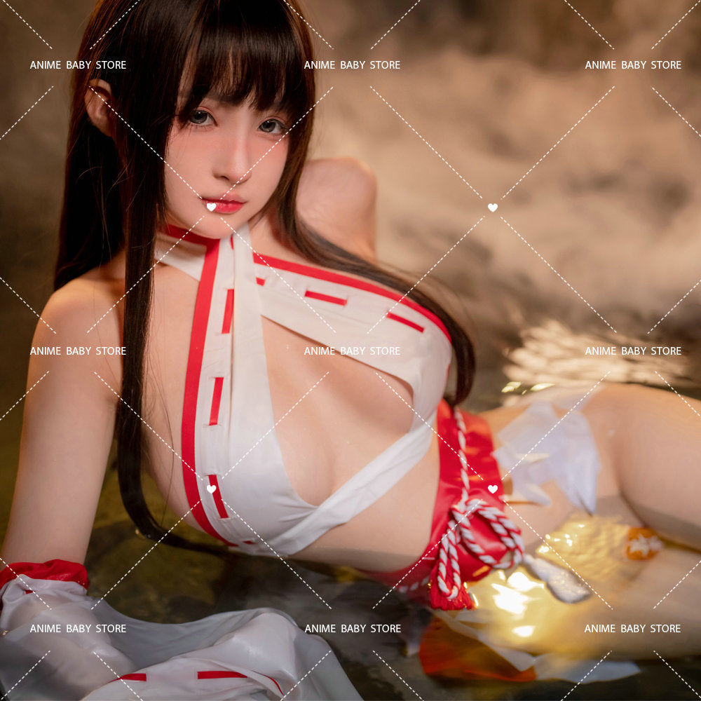 Womens Anime Psychic Cosplay Costumes Japanese Kimono Witch Uniform Sexy Bikini Lingerie Set Halloween Costumes
