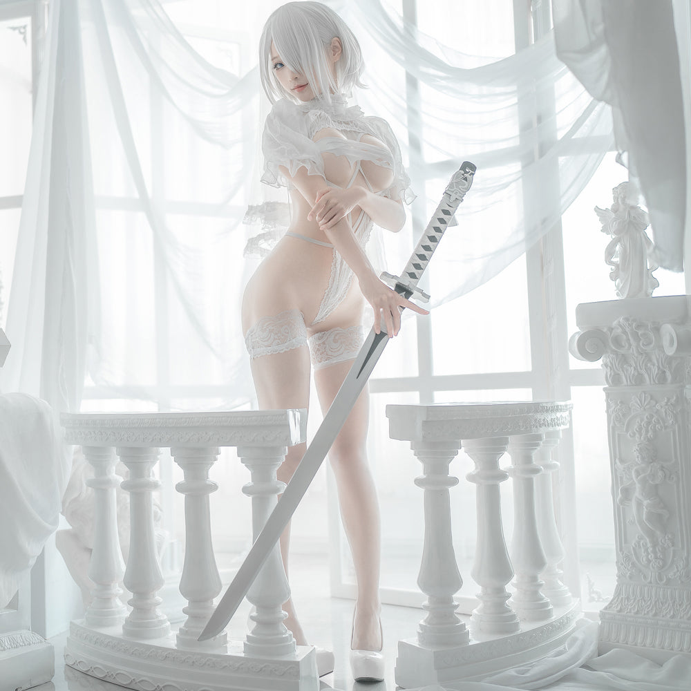 Nier Automata Cosplay Costume Yorha 2B Snow Sexy Outfit Games Suit Women Role Play Costumes Girls Halloween Party Fancy Dress