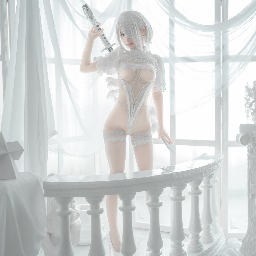 Nier Automata Cosplay Costume Yorha 2B Snow Sexy Outfit Games Suit Women Role Play Costumes Girls Halloween Party Fancy Dress