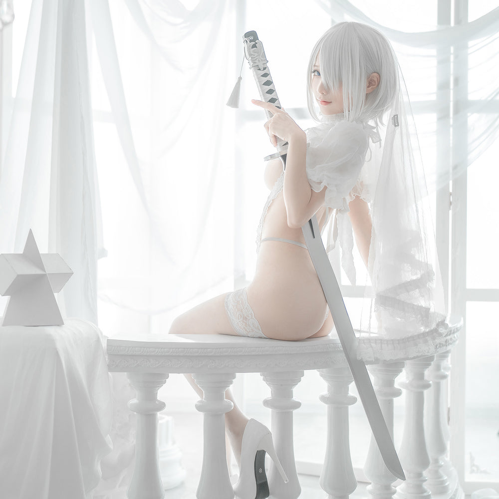 Nier Automata Cosplay Costume Yorha 2B Snow Sexy Outfit Games Suit Women Role Play Costumes Girls Halloween Party Fancy Dress