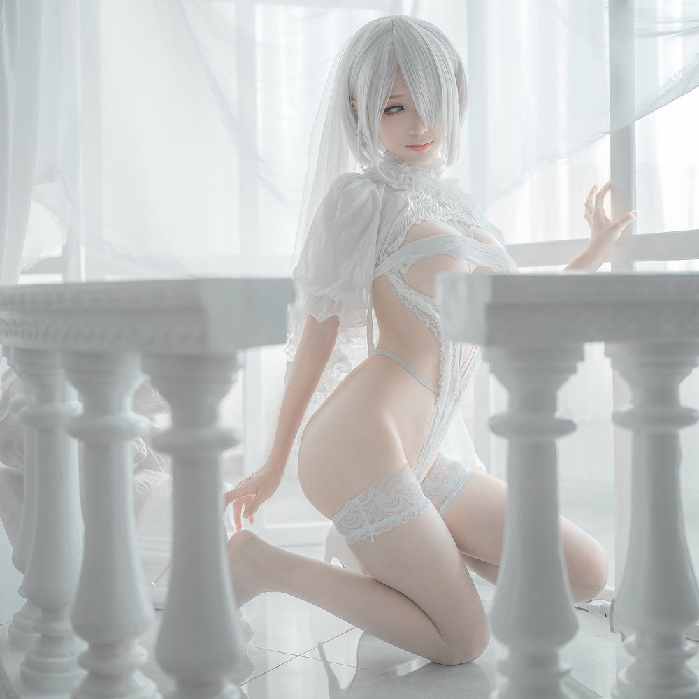Nier Automata Cosplay Costume Yorha 2B Snow Sexy Outfit Games Suit Women Role Play Costumes Girls Halloween Party Fancy Dress
