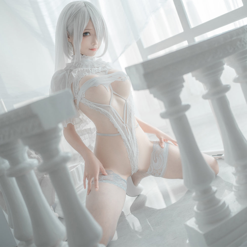 Nier Automata Cosplay Costume Yorha 2B Snow Sexy Outfit Games Suit Women Role Play Costumes Girls Halloween Party Fancy Dress