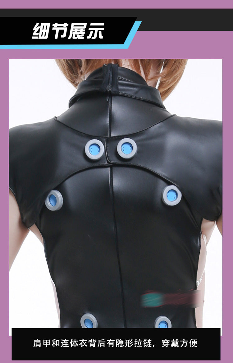 The Anime GANTZ Cos Shitahira Reika Yamazaki Azzu Sexy Battle Cosplay Black Tight PU Bodysuit Costume