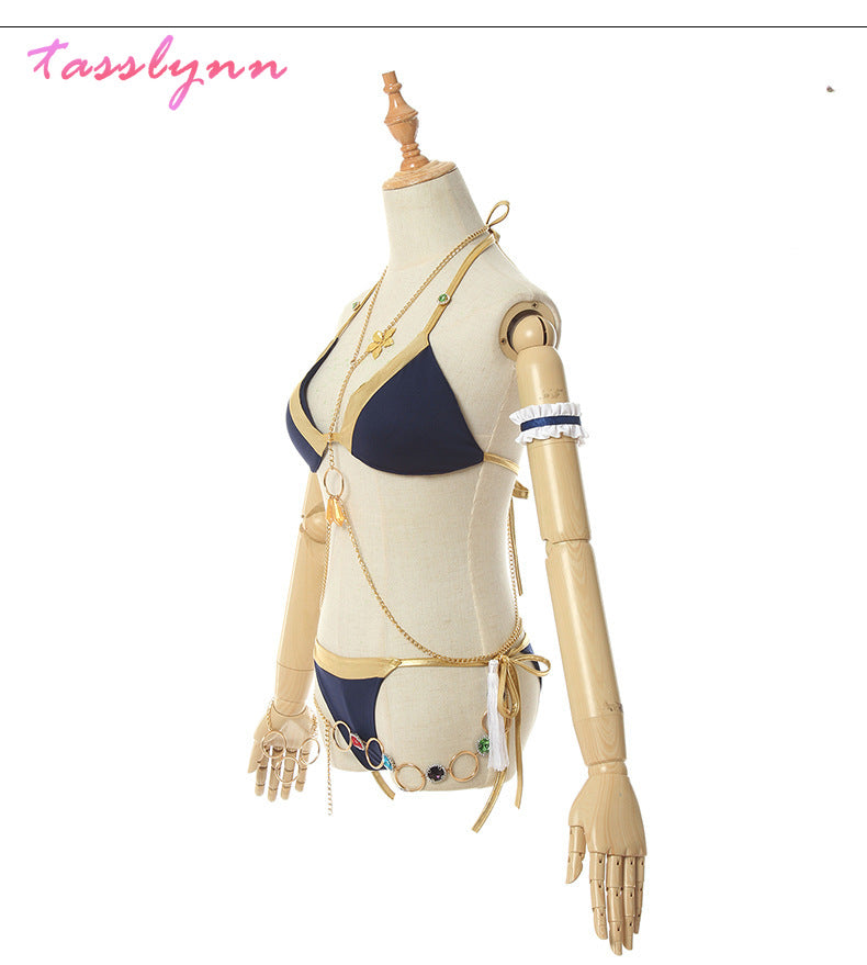 Game Fate Tamamo No Mae Cosplay Costume Sexy Swimsuit FGO Bikini FGO Cosplay Swimwear Dancing Girl Sexy Women Party Costume