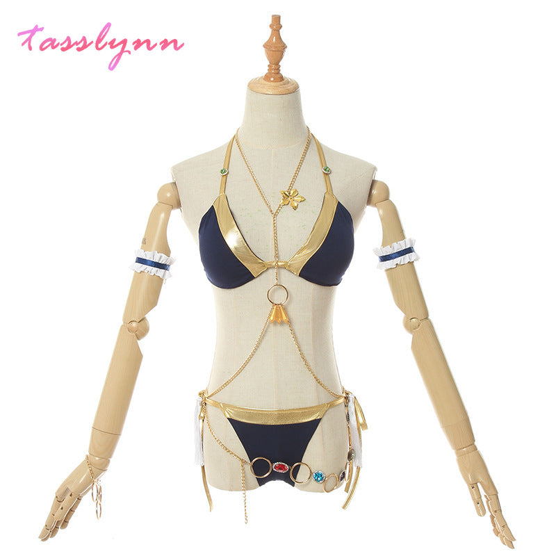 Game Fate Tamamo No Mae Cosplay Costume Sexy Swimsuit FGO Bikini FGO Cosplay Swimwear Dancing Girl Sexy Women Party Costume