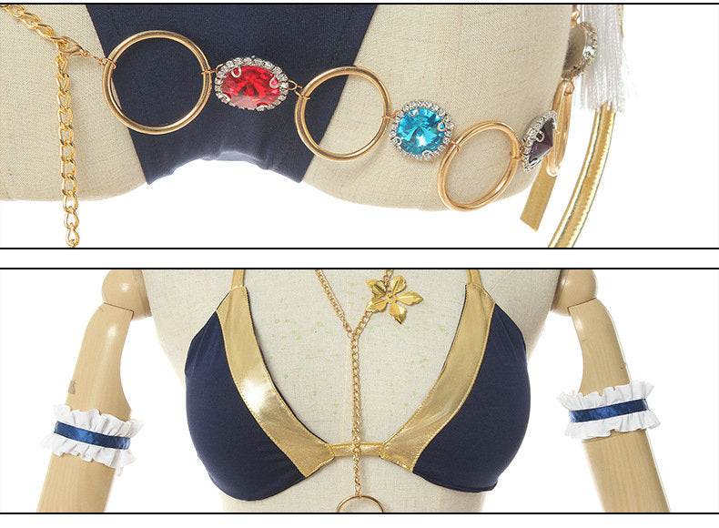 Game Fate Tamamo No Mae Cosplay Costume Sexy Swimsuit FGO Bikini FGO Cosplay Swimwear Dancing Girl Sexy Women Party Costume