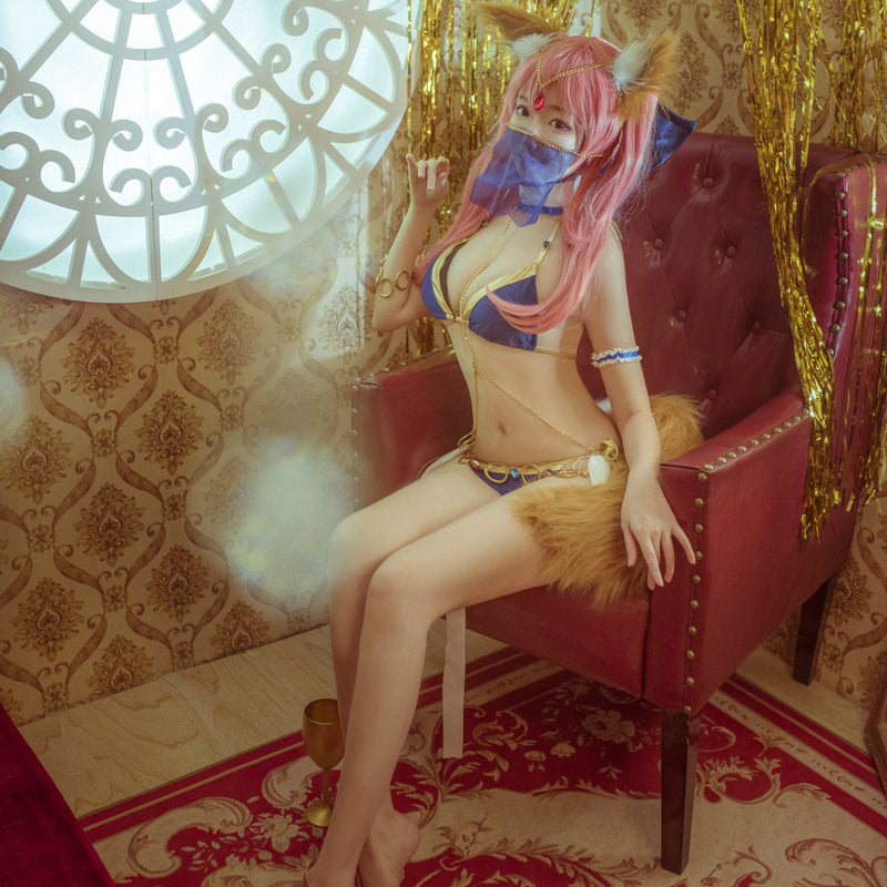 Game Fate Tamamo No Mae Cosplay Costume Sexy Swimsuit FGO Bikini FGO Cosplay Swimwear Dancing Girl Sexy Women Party Costume