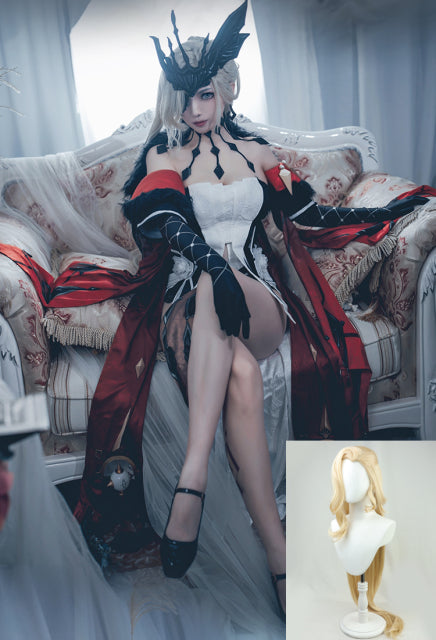 Game Genshin Impact Cosplay La Signora The Fair Lady Cosplay Costume Game Genshin Impact Cos Rosalyne Costume with Cosplay Wig
