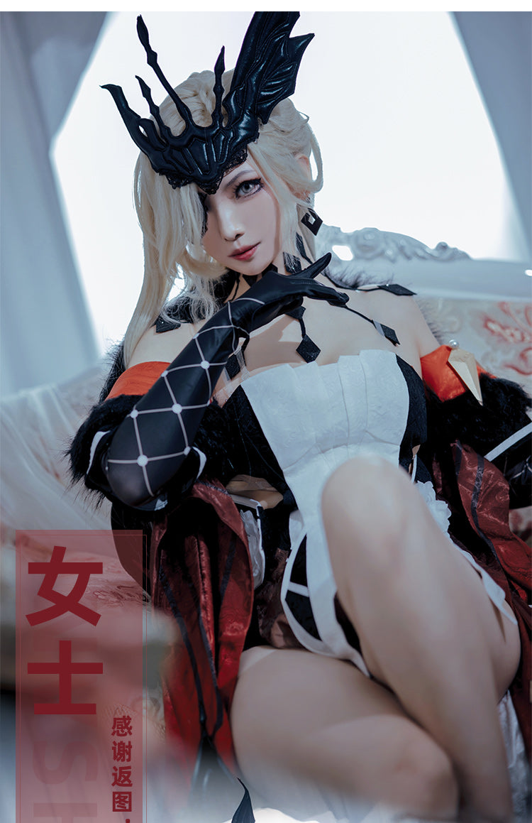 Game Genshin Impact Cosplay La Signora The Fair Lady Cosplay Costume Game Genshin Impact Cos Rosalyne Costume with Cosplay Wig