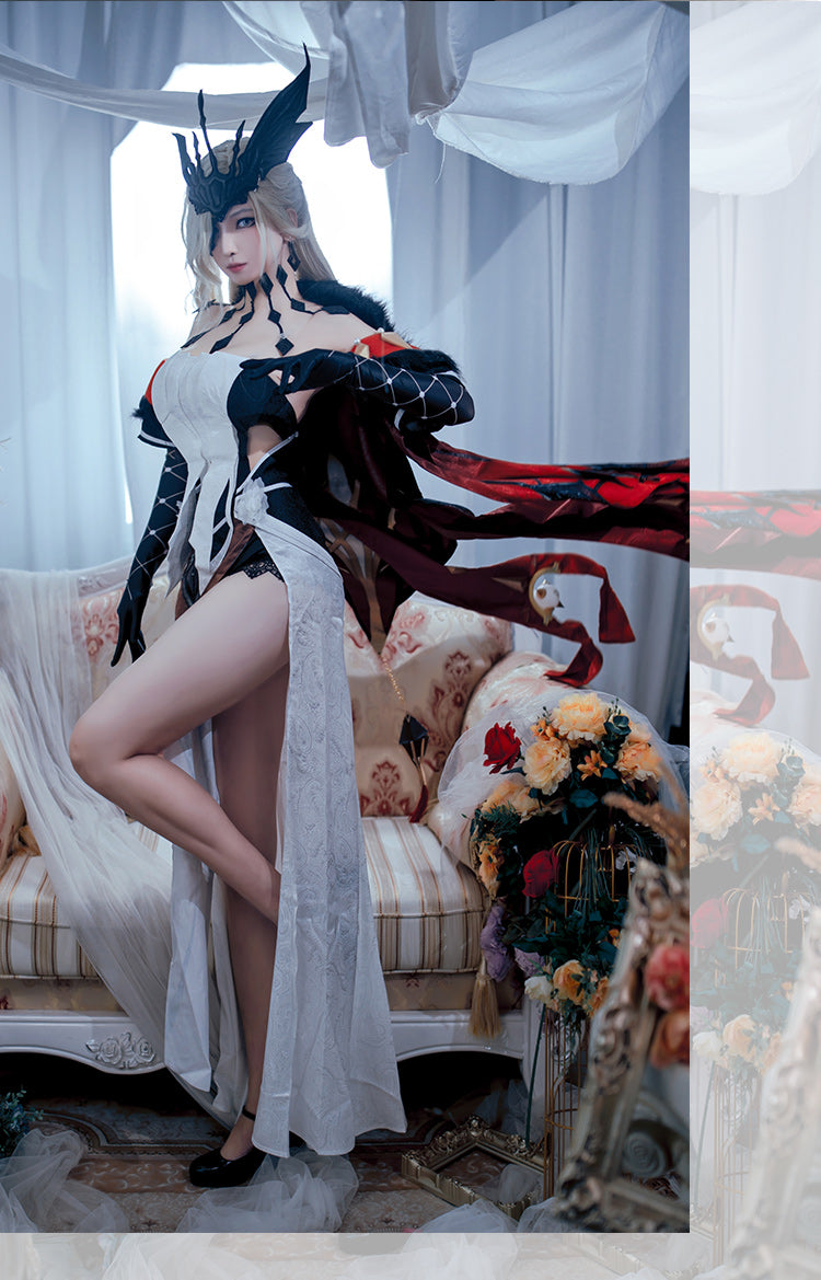 Game Genshin Impact Cosplay La Signora The Fair Lady Cosplay Costume Game Genshin Impact Cos Rosalyne Costume with Cosplay Wig