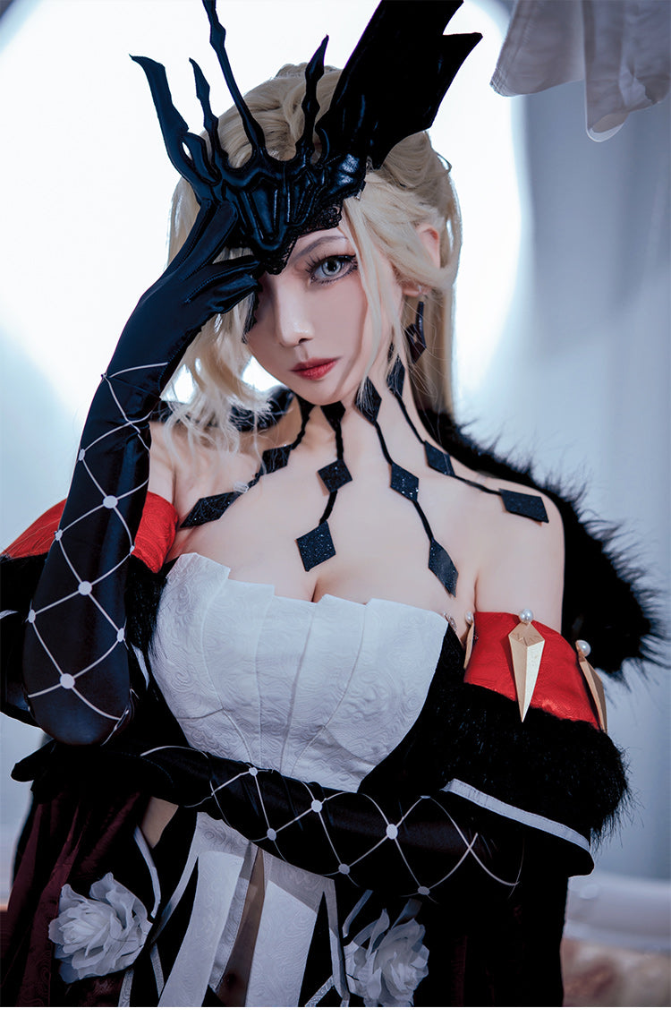 Game Genshin Impact Cosplay La Signora The Fair Lady Cosplay Costume Game Genshin Impact Cos Rosalyne Costume with Cosplay Wig