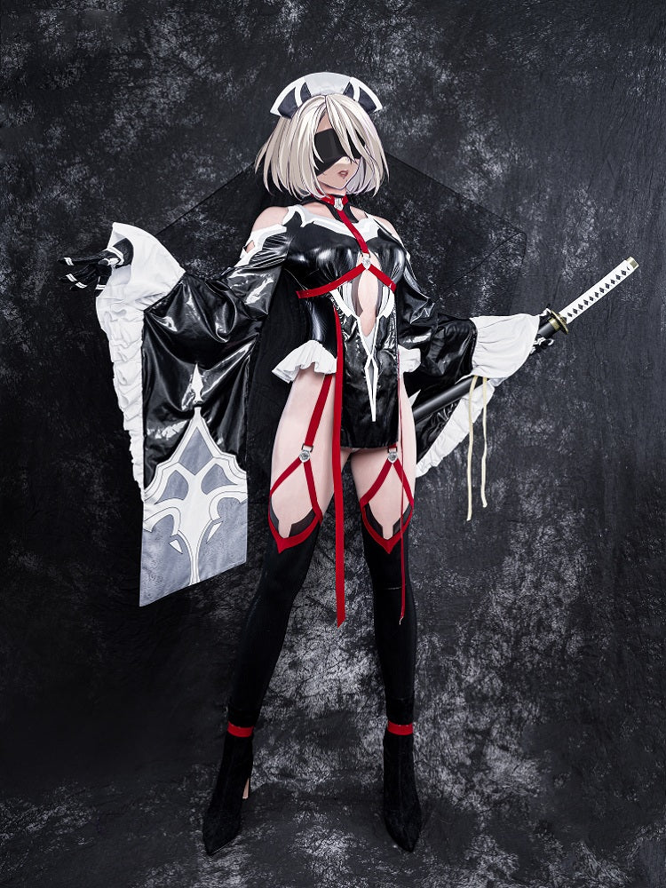 PRE-SALE UWOWO Nier: Automata 2B Cosplay Costume Exclusive Authorization Fanart Bride Ver. Cosplay Sexy Dress Outfit For Women