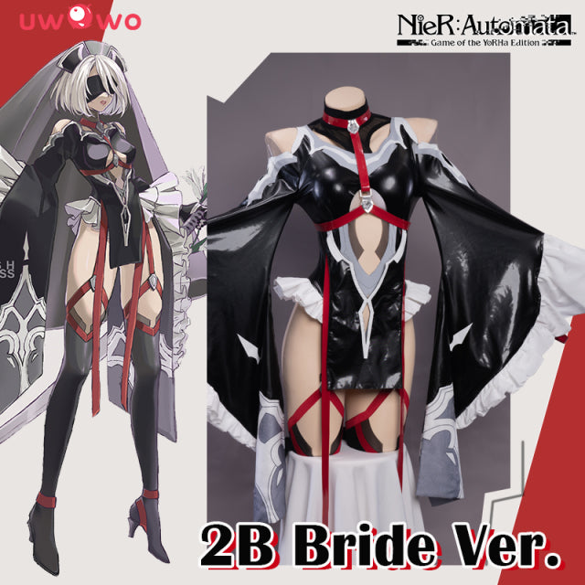 PRE-SALE UWOWO Nier: Automata 2B Cosplay Costume Exclusive Authorization Fanart Bride Ver. Cosplay Sexy Dress Outfit For Women
