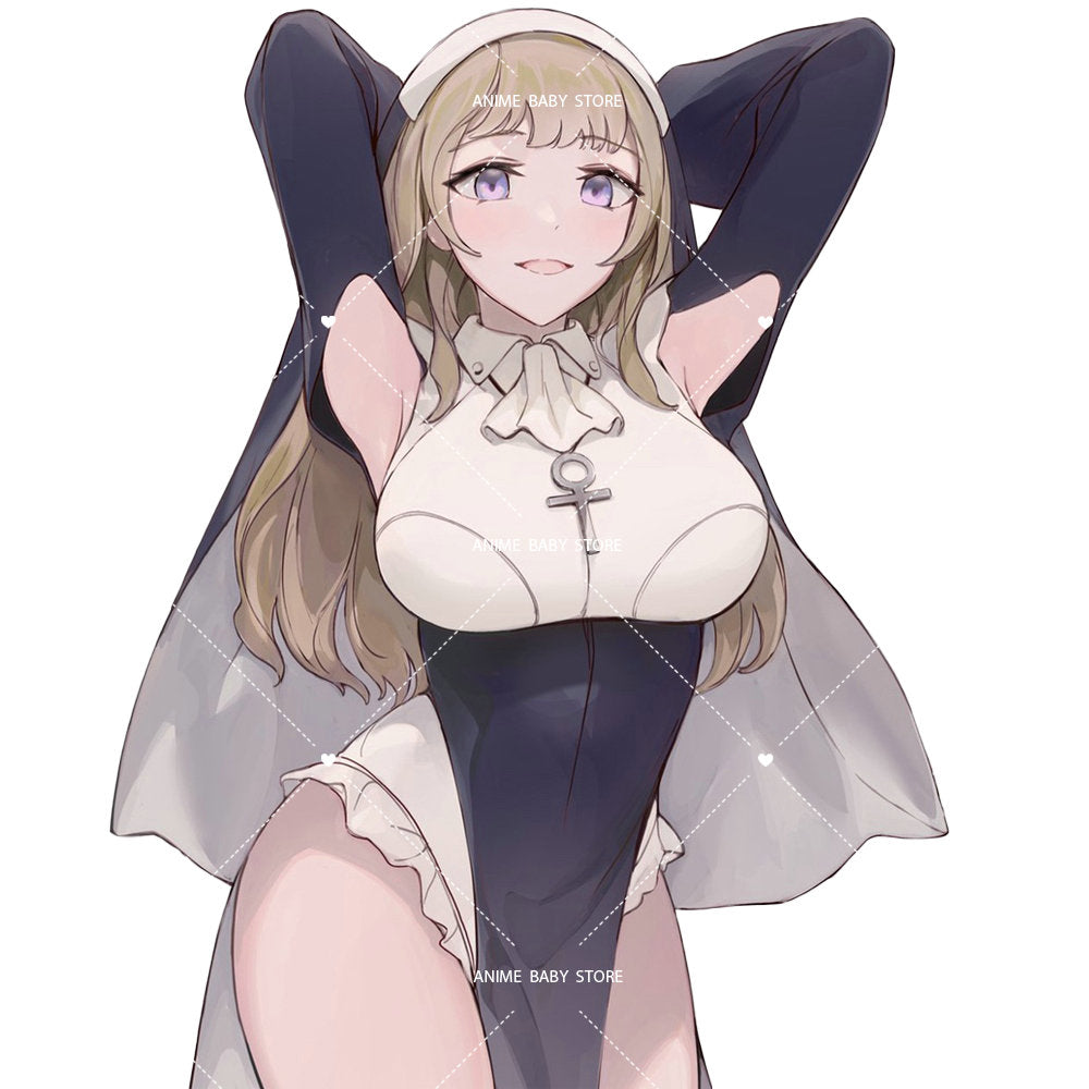 Sweet Black White Dress  Sister Uniform Hot Anime Cosplay Full Set for Sexy Girls Sexy Dark Reign Cenobite Cosplay Costume