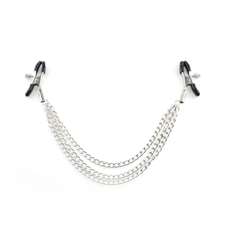 1 Pair Metal Bell Nipple Clamps with Chain Clips Flirting Teasing Sex Flirt Bondage Kit Slave Bdsm Exotic Accessories Fetish Gay