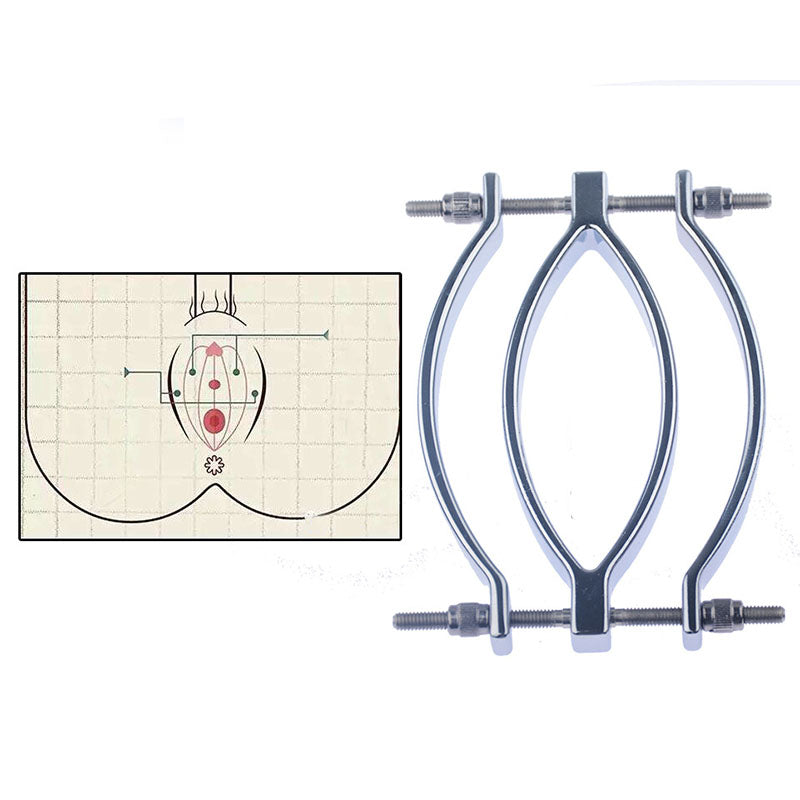 BDSM Bondage Vagina Speculum Adult Erotic Games Pussy Massager Sex Toys For Women Metal Labia Clip Clitoris Stimulator Sex Clamp