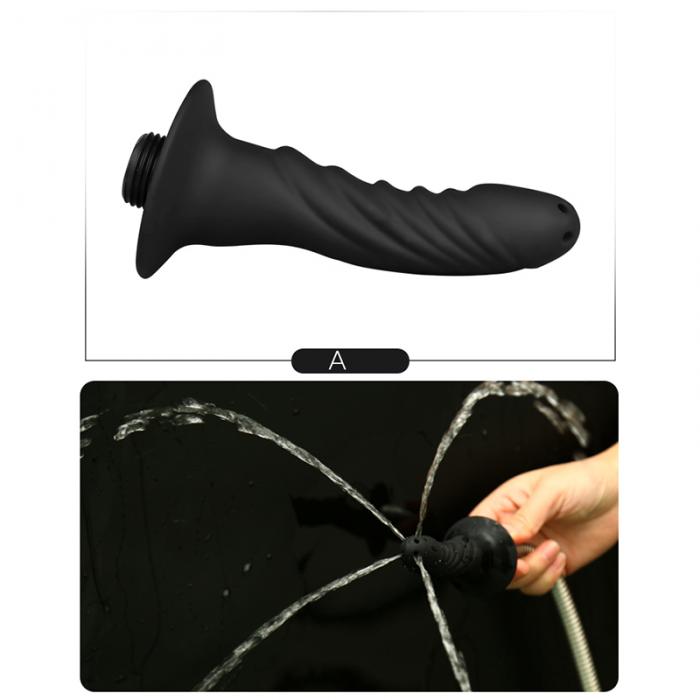 Newly Soft Silicone Enemator Connectable Shower Head Enema Douche Cleaner for Male Female Unisex Bdsm Fetish Deep Anal Gay Slave