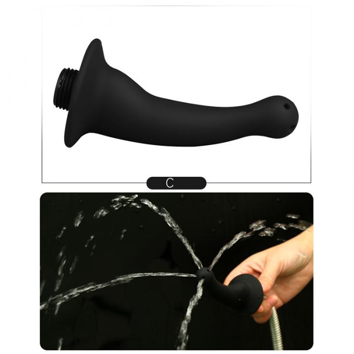 Newly Soft Silicone Enemator Connectable Shower Head Enema Douche Cleaner for Male Female Unisex Bdsm Fetish Deep Anal Gay Slave