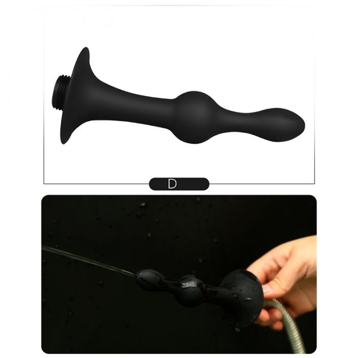 Newly Soft Silicone Enemator Connectable Shower Head Enema Douche Cleaner for Male Female Unisex Bdsm Fetish Deep Anal Gay Slave