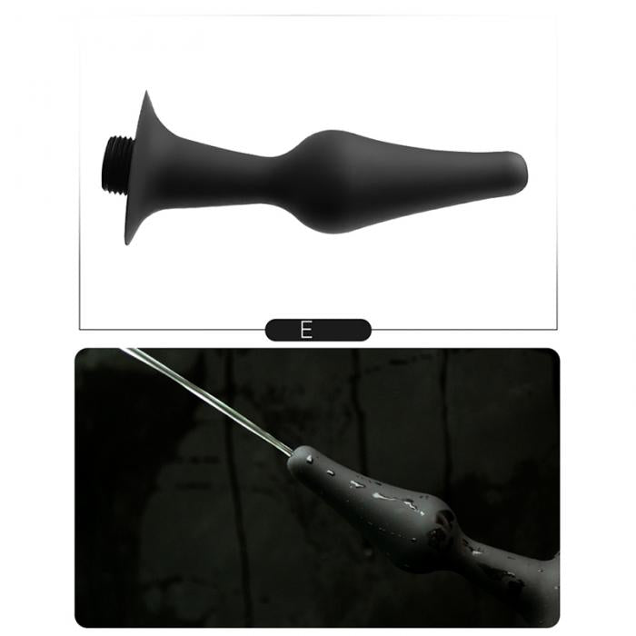 Newly Soft Silicone Enemator Connectable Shower Head Enema Douche Cleaner for Male Female Unisex Bdsm Fetish Deep Anal Gay Slave