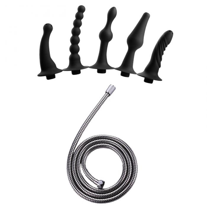 Newly Soft Silicone Enemator Connectable Shower Head Enema Douche Cleaner for Male Female Unisex Bdsm Fetish Deep Anal Gay Slave