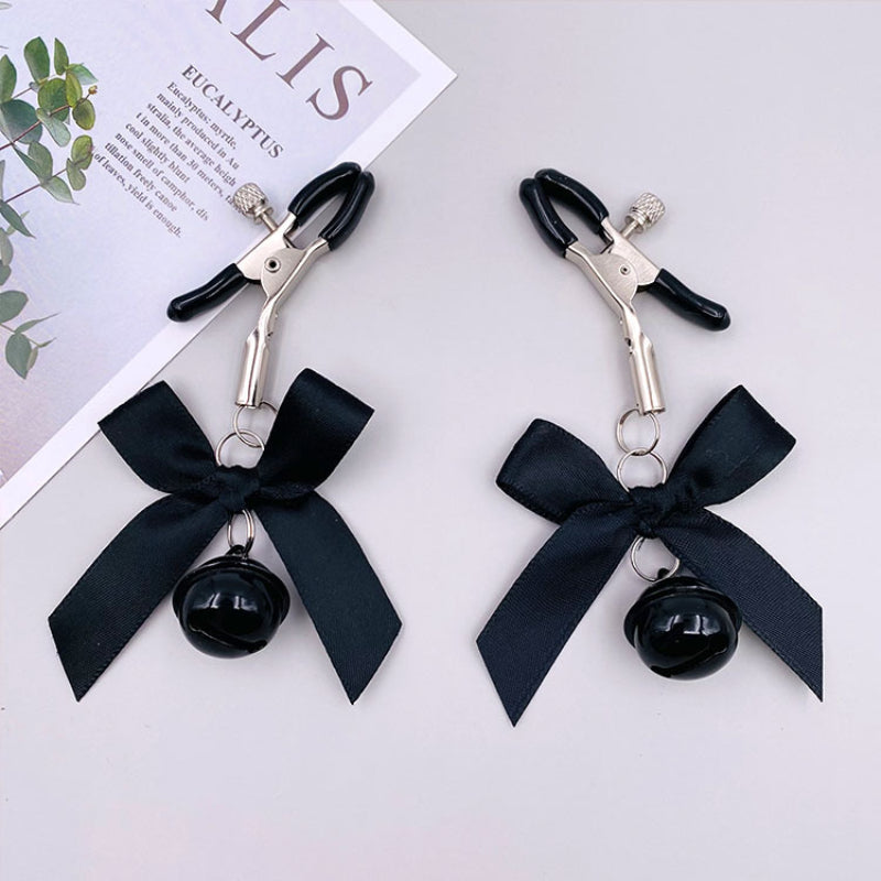Pink black white red woman sexy adjustable nipple clip breast BDSM small bell adult fetish flirting flirting couple sex toy