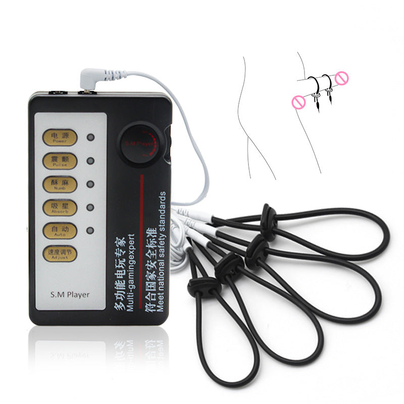 Electric Shocker Rings Male Masturbators Stimulate Penis Cock Erection Sex Toys For Men Massage Bdsm Penis Scrotum Cock Ring