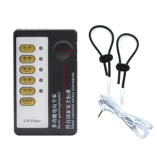 Electric Shocker Rings Male Masturbators Stimulate Penis Cock Erection Sex Toys For Men Massage Bdsm Penis Scrotum Cock Ring