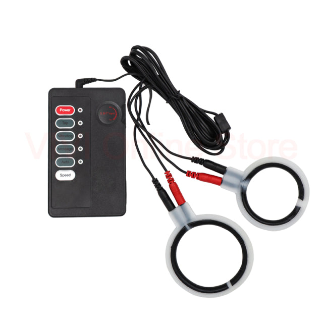 Electro Sex Penis Stimulator Electric Shock Cock Ring Scrotum Massage Bdsm Toys Estim Penis Rings Silicone Cockring For Men