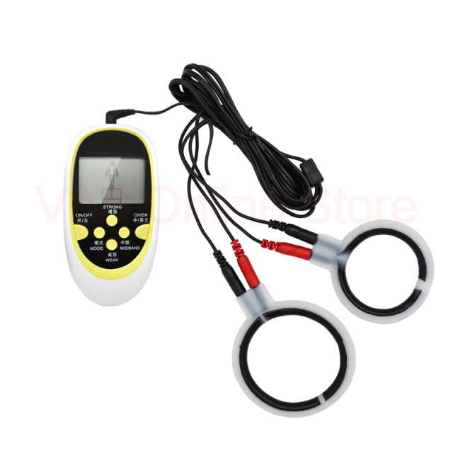 Electro Sex Penis Stimulator Electric Shock Cock Ring Scrotum Massage Bdsm Toys Estim Penis Rings Silicone Cockring For Men