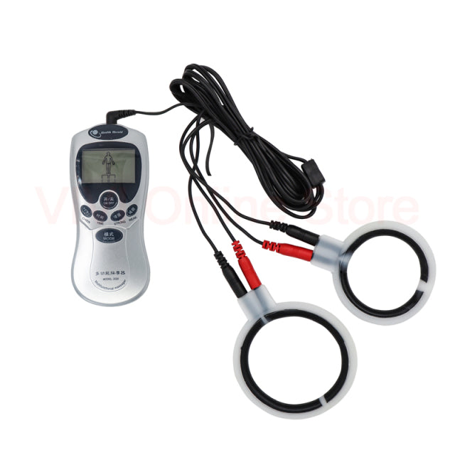 Electro Sex Penis Stimulator Electric Shock Cock Ring Scrotum Massage Bdsm Toys Estim Penis Rings Silicone Cockring For Men