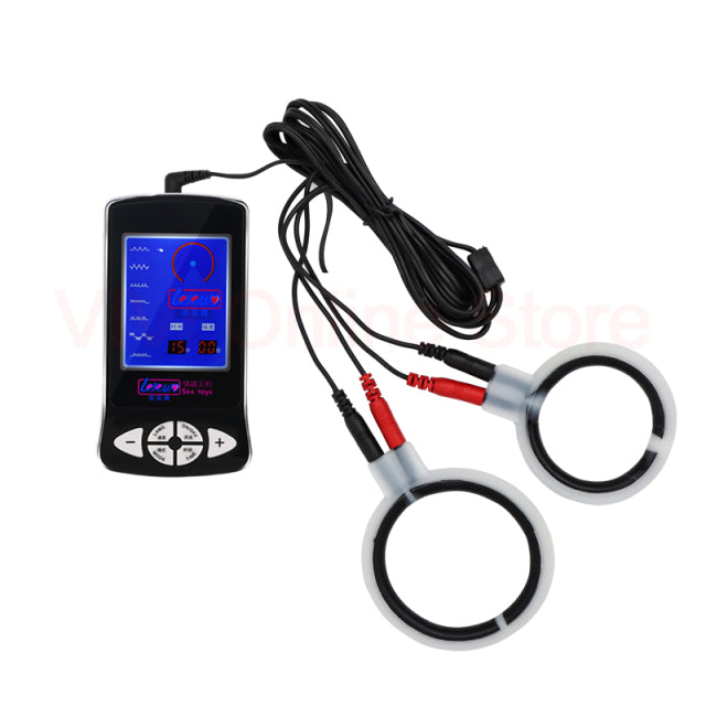 Electro Sex Penis Stimulator Electric Shock Cock Ring Scrotum Massage Bdsm Toys Estim Penis Rings Silicone Cockring For Men