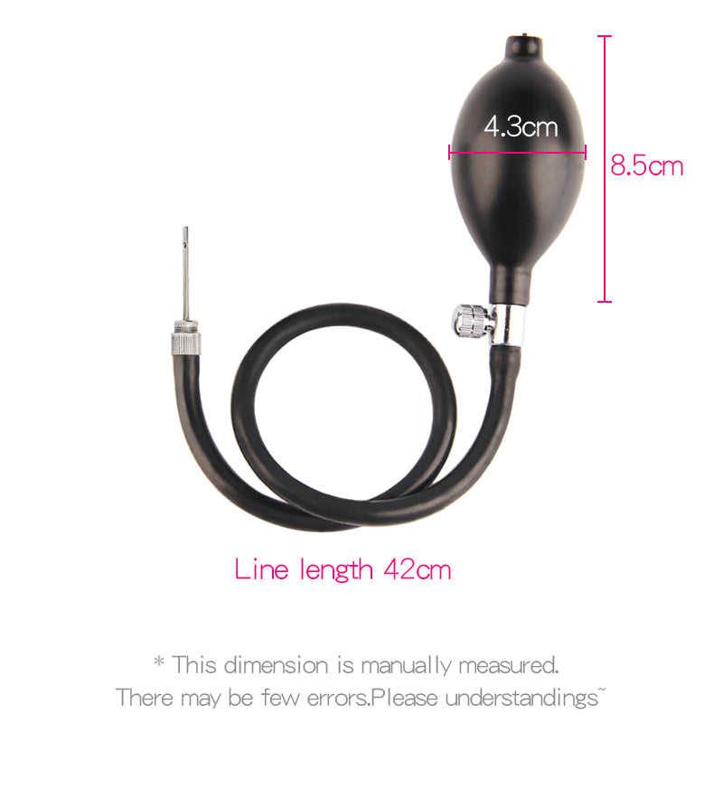 Inflatable Penis Gag Open Mouth Gag Oral Dildo Plug Separate Pump Expandable Big ButtPlug Anal Dilator Lock Bondage BDSM Sex Toy