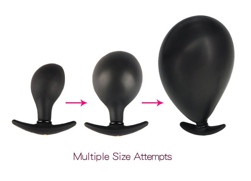 Inflatable Penis Gag Open Mouth Gag Oral Dildo Plug Separate Pump Expandable Big ButtPlug Anal Dilator Lock Bondage BDSM Sex Toy