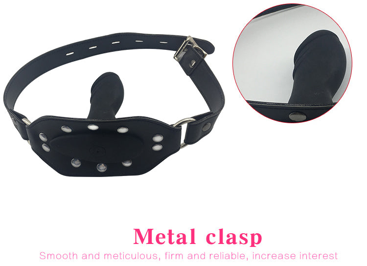 Inflatable Penis Gag Open Mouth Gag Oral Dildo Plug Separate Pump Expandable Big ButtPlug Anal Dilator Lock Bondage BDSM Sex Toy
