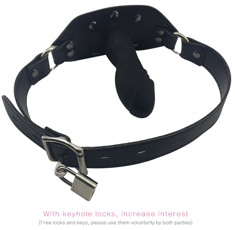 Inflatable Penis Gag Open Mouth Gag Oral Dildo Plug Separate Pump Expandable Big ButtPlug Anal Dilator Lock Bondage BDSM Sex Toy