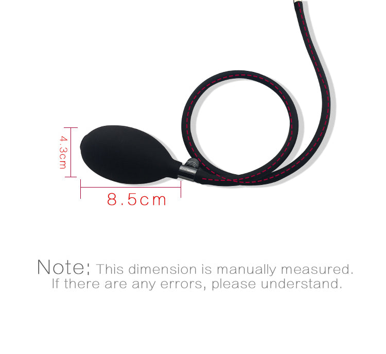 Inflatable Penis Gag Open Mouth Gag Oral Dildo Plug Separate Pump Expandable Big ButtPlug Anal Dilator Lock Bondage BDSM Sex Toy