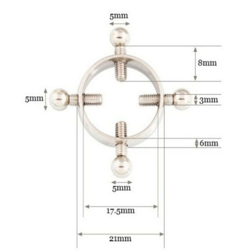 Round Non Piercing Nipple Ring Shield Stainless Steel Body Piercing Jewelry Nipple Clamps Adult Game for Women