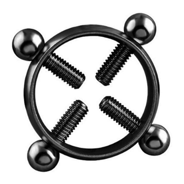 Round Non Piercing Nipple Ring Shield Stainless Steel Body Piercing Jewelry Nipple Clamps Adult Game for Women